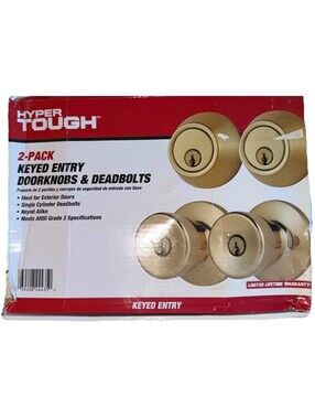 HYPER TOUGH 2-Pack Keyed Entry Doorknobs & Deadbolts ANSI Grade 3 Specifications